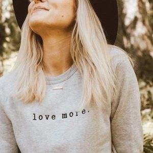 love more sweatshirt